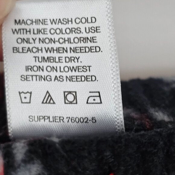 Womens 1X Red Black Floral Print Pajama Pants Bottoms Cozy Comfy‎ Loungewear - Picture 5 of 8